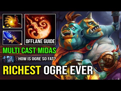 How to Offlane Ogre Magi in 7.32d - WTF Richest Hero Multi Cast Midas 100% Perma Stun Lock Dota 2