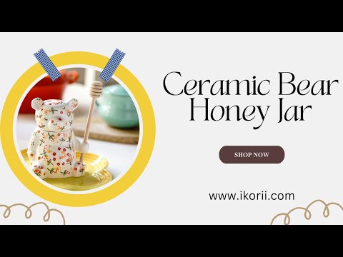 Ceramic Bear Honey Jar