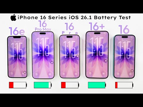 iPhone 16e vs 16 Pro MAX vs 16 PRO vs 16 Plus vs 16 - iOS 26.1 ULTIMATE Battery Test 🔋🥵