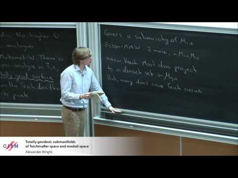Alexander Wright: Totally geodesic submanifolds of Teichmuller space and moduli space
