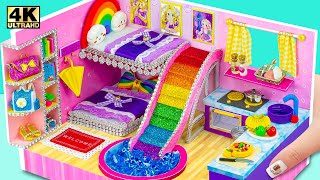 Building A Pink Mini House with Bunk Bed Kitchen R