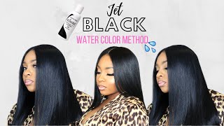 Dye Your Hair Jet Black Using the Water Color Method! |15 Minute Dye