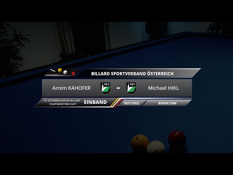 ÖSTM Einband 2021/2022 - Arnim KAHOFER gg. Michael HIKL