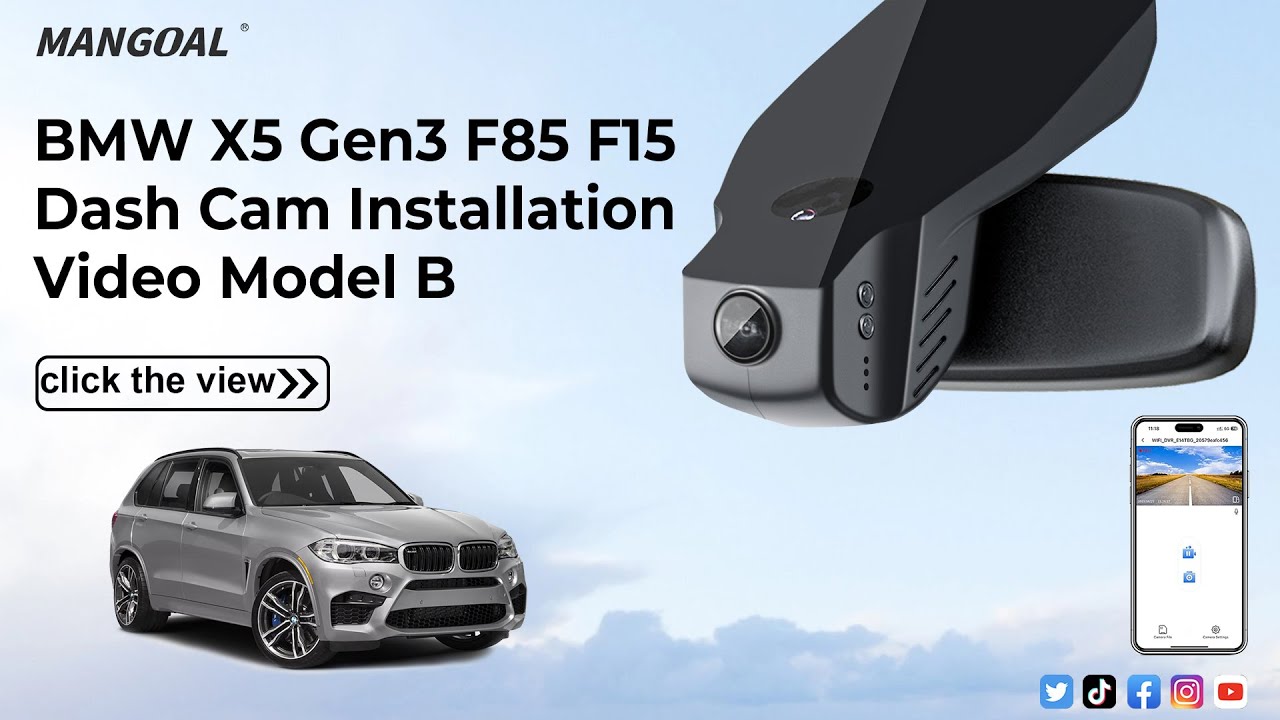 BMW X5 Gen3 F85 F15 X5M sDrive35i xDrive35i xDrive35d xDrive50i Mangoal dash cam 008X1 Installation