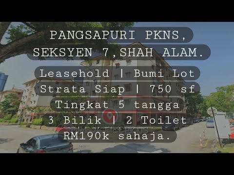 Pangsapuri PKNS Seksyen 7 Shah Alam With Furnished Near UiTM, Hospital, LRT video