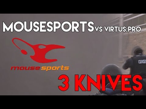 mousesports vs Virtus.pro - 3 knives in one round @ CEVO Professional Season 7