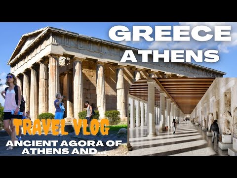 Greece Athens Ancient Agora, Temple of Hephaestus, Stoa of Attalos, Holy Apostles Church, tour 4k