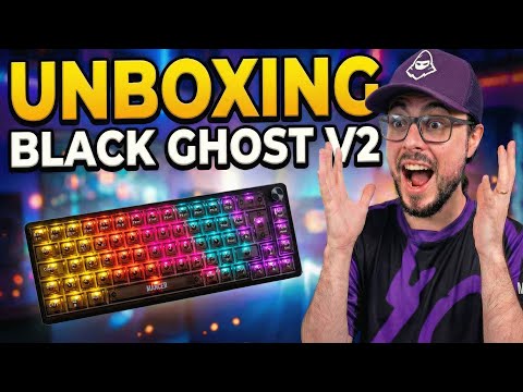 Unboxing Mancer Black Ghost V2 Mechanical Keyboard, Rainbow, Huano Red Switches