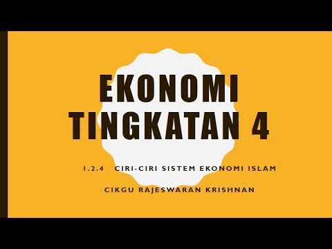 1.2.4 SISTEM EKONOMI ISLAM
