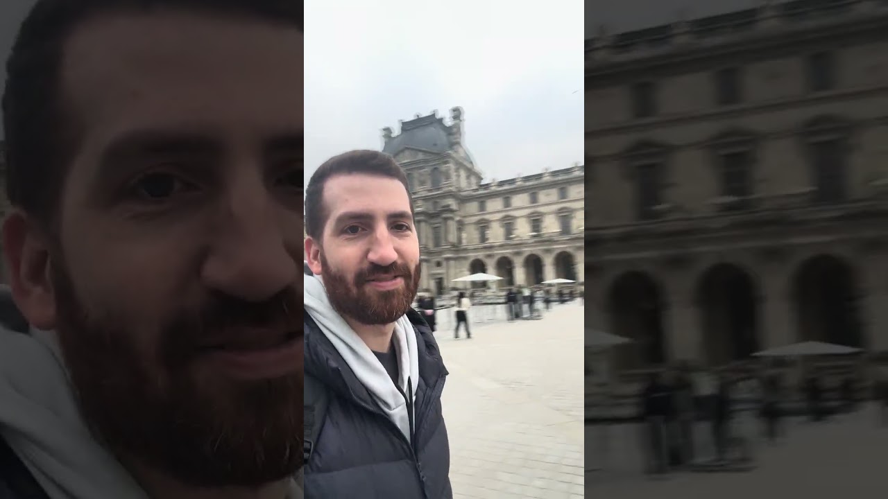 הסבר איך נכנסים עם כרטיסים למוזיאון הלובר בפריז ואיך סורקים את הברקוד אצל השומר בכניסה