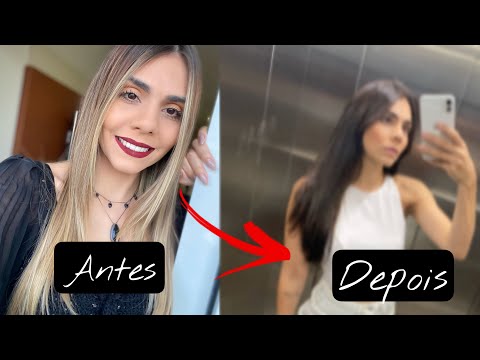 MUDEI 😱DE LOIRA A MORENA + Pintei o cabelo em casa