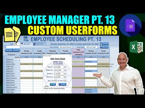 Create Horizontal AND Vertical Tabs in this Excel Employee Manager Part 1