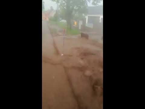 Přívalové deště 13.6.2019 v obci Pivín - záplava