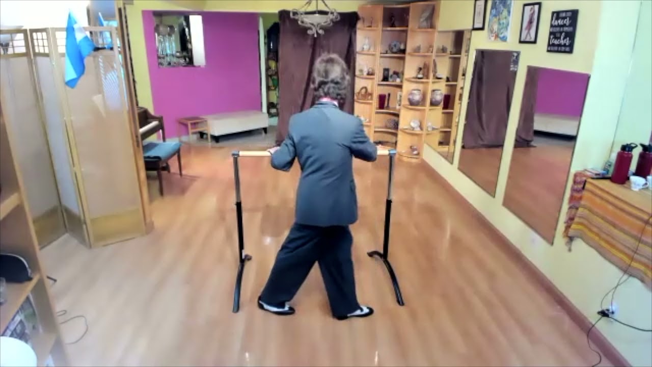Argentine Tango clas on pivots and ochos, working on the bar