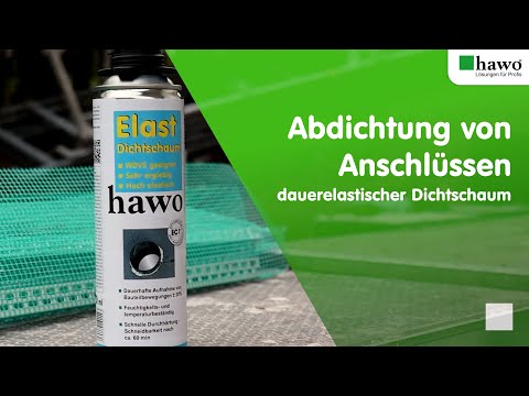 Abdichten von Anschlüssen in der Wärmedämmung mit Schaum der elastisch und flexibel bleibt