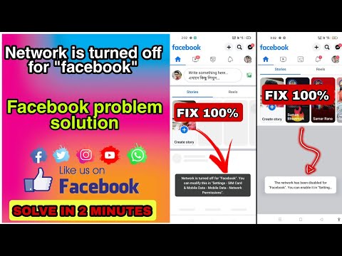 The network has been disabled for "Facebook" you can enable it in "setting"