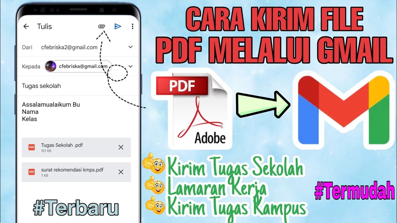 Cara Mengirim File PDF Lewat Email | Cara Kirim PDF Tugas Lamaran Kerja Melalui Email NEW