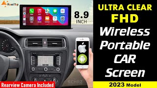 New 8.9'' Portable Wireless Car Screen 2023 - Road Top  🌟  UNBOXING REVIEW