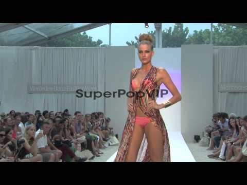 Models walk the runway at Aqua Di Lara - MBFW Miami Swim ...