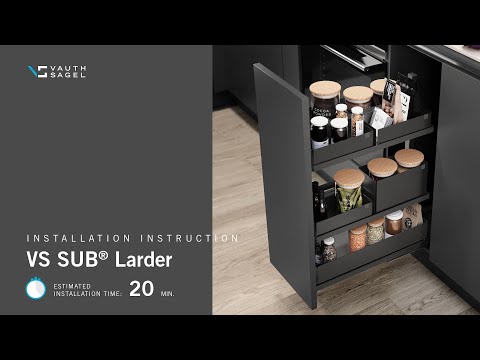 Kit rangement de placard coulissant Sub Larder Essentio anthracite Vauth Sagel