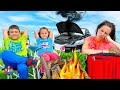 DeeDee Matteo And Gabriella Go On A Road Trip Funny Video For Kids