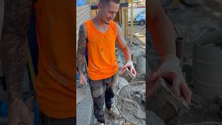 Our apprentice does the honours #bricklaying #apprentice #tradie #asmr