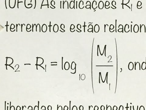 MFUNA | FL1 - A ESCALA RICHTER vem do logaritmo