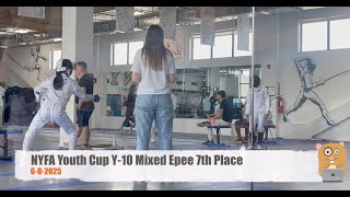 NYFA Youth Cup Y-10 Mixed Epee Fencing Tournament 7th Place Katherine