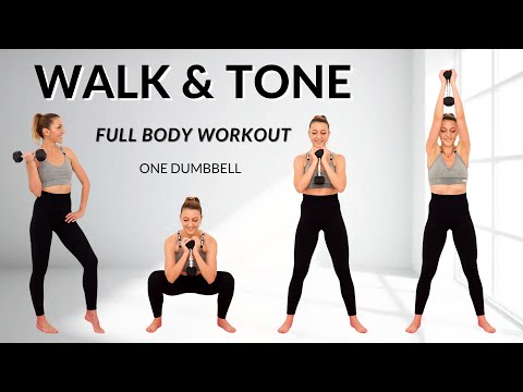 🔥38 Min WALK & TONE Workout🔥Burn Fat & Build Muscle🔥Full Body Compound Moves🔥ONE DUMBBELL WORKOUT🔥
