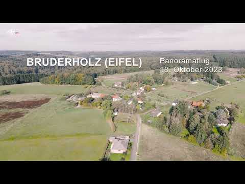 Panoramaflug über Bruderholz (Eifel)