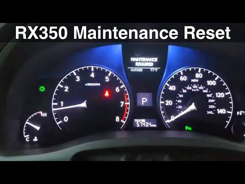 2013 Lexus rx350 Maintenance required reset