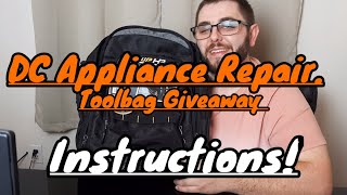 DC Appliance Repair Toolbag Giveaway Instructions