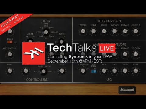 IK Tech Talks Live - Controlling Syntronik in your DAW 9/15/20 @4PM (EST)