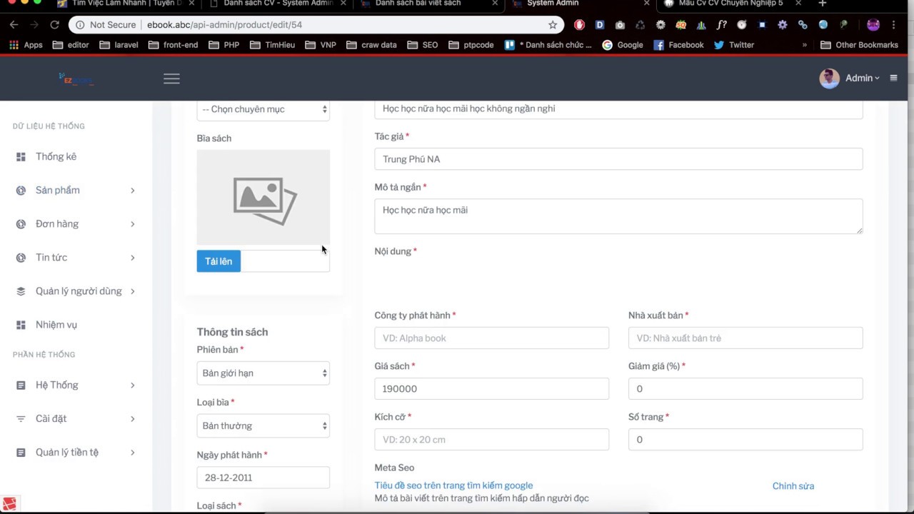 Tối  ưu cấu trúc DB web bán sách