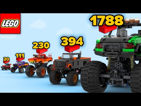 LEGO MONSTER TRUCKS in Different Scales | Comparison