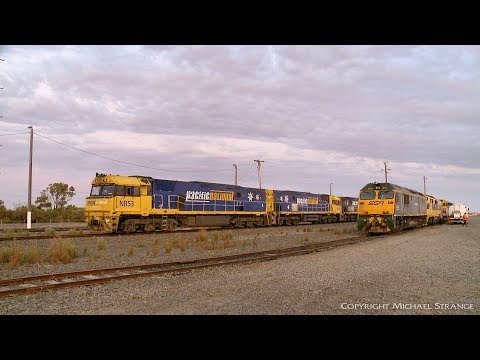 7MP5 Container Freight Train Passes SSR Locomotives - PoathTV Australian Railways