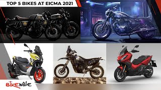 Top 5 Bikes At EICMA 2021 | Royal Enfield SG 650, Honda ADV 350, 120th Anniversary Edition & More