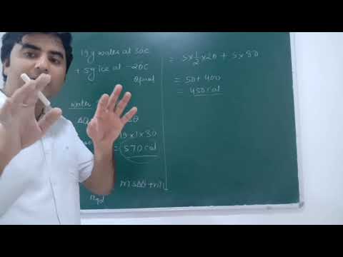 calorimetry||ice-water mixture Q.19 g of water at 30° C and 5 g of ice at – 20° C are mixed together