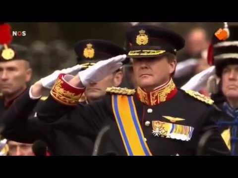 Massive military display for the King - Dutch trooping the colour - ENG sub