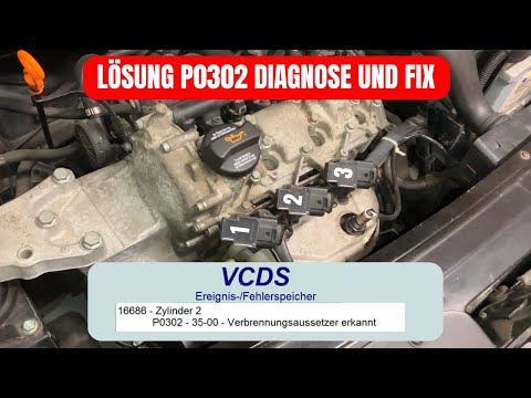 P0302 Zylinder 2 Fehlzündung erkannt VW | 1.2 6V 3 Zylinder | VCDS Diagnose | Lösung