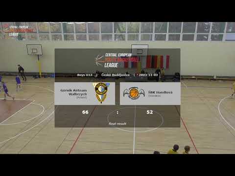 CEYBL U13, 3.11.2023, Górnik Airteam Walbrzych - ŠBK Handlová