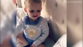 Billie Faiers shares cute video of Nelly and newborn baby Arthur