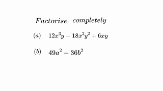 Download the video "Difference of two squares and common factor method of factorization | Mathematics"