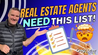 Real Estate Agents NEED This List!