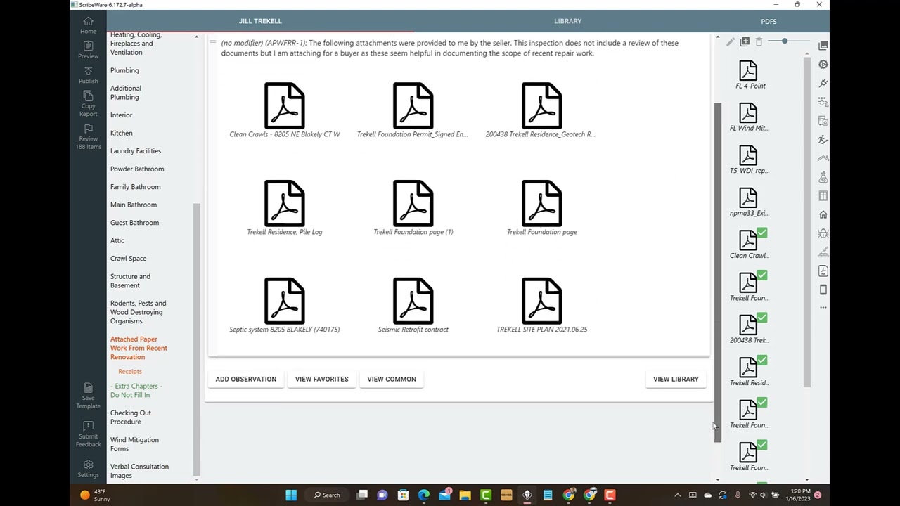 Attaching PDF's to Your Inspection Report