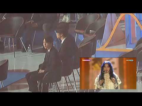 191116 NCT Johnny, Doyoung, Jaehyun reaction to MAMAMOO  Destiny - HIP at V LIVE AWARDS 2019