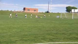 50/50 ball results in goal
