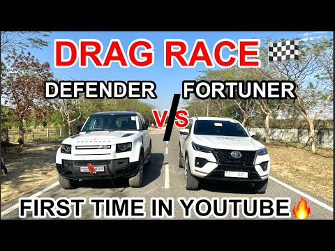 Defender Vs Fortuner Drag Race 🔥😱 | Today I finished off Defender ✅ #defender #fortuner #dragrace
