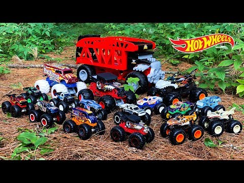 Unboxing Hot Wheels Monster Trucks, Demolition Doubles And Monster Mover!
