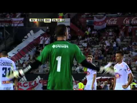 Gol de Alario. River 5 Quilmes 1. Fecha 1. Primera División 2016